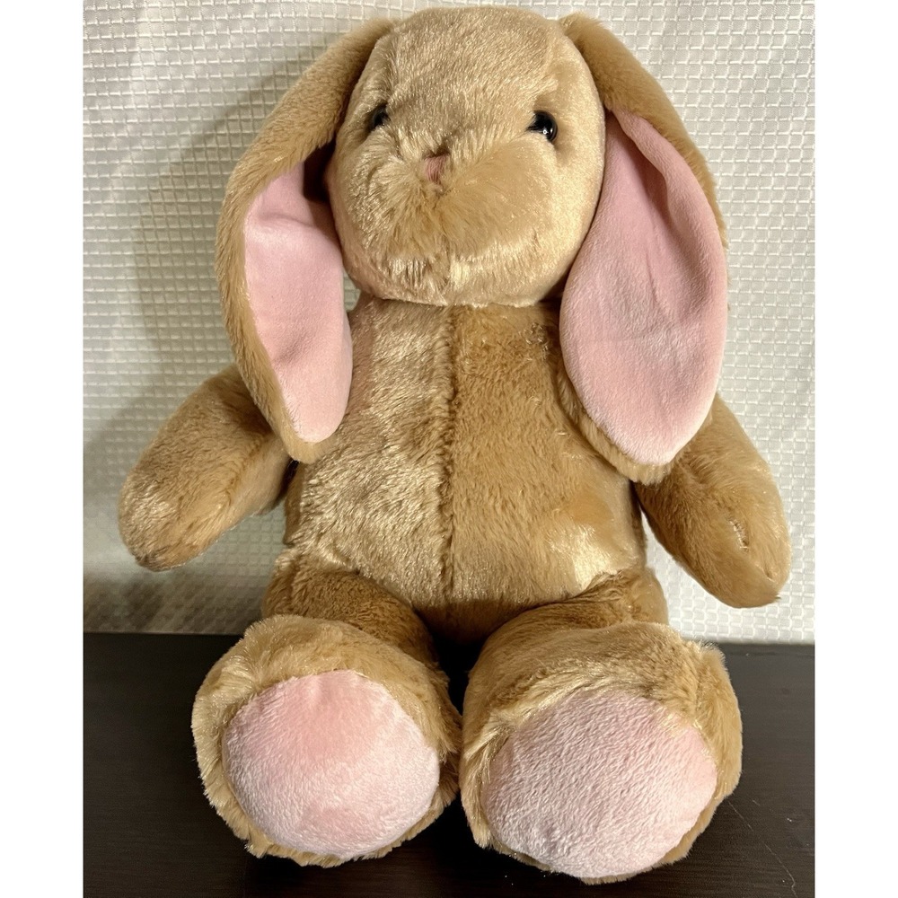Build-A-Bear Workshop Plush Rabbit Brown Pink‎ White Stuffed Animal 22601 DH0002